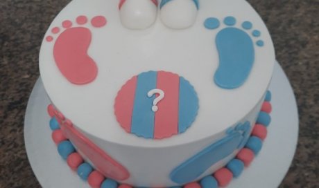Gâteau reveal gender - Saint-Pierre - La crème des hauts