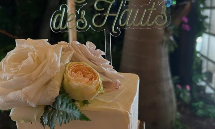Création d'un gâteau layer cake sur mesure pour un événement à La Sainte-Hélène, La Réunion